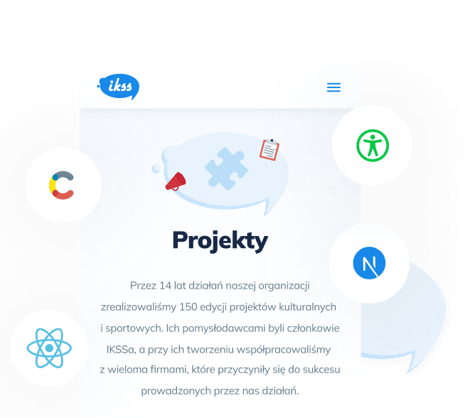 IKSS portfolio app design screenshot