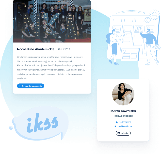 IKSS portfolio web development screenshots